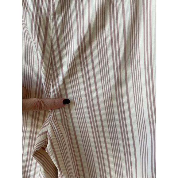 Moschino Cheap and Chic Cotton Striped Low-Waist Trouser Cream Tan Pinstripe sz8 - Picture 10 of 11